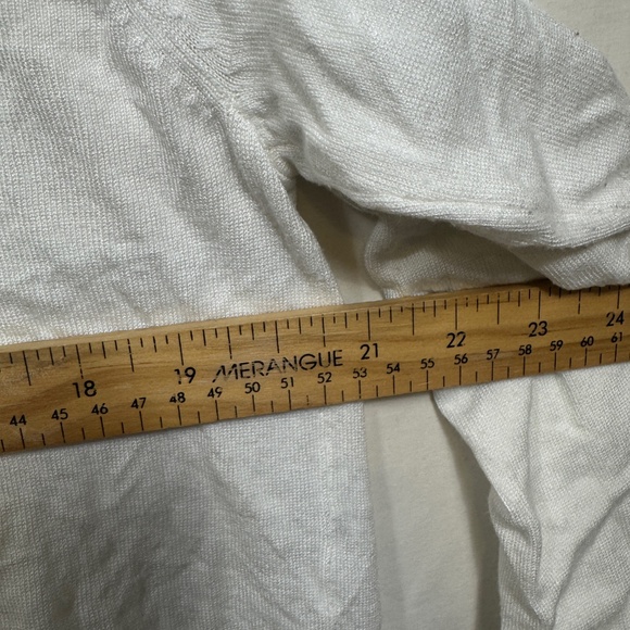 Lily Morgan Cardigan Womens Size Large White Open Coastal Beach Soft Comfy - Picture 4 of 7